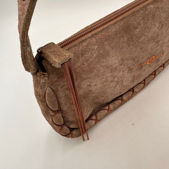 Minobossi Brown Leather Purse Tassle Zipper - Picture 6 of 13